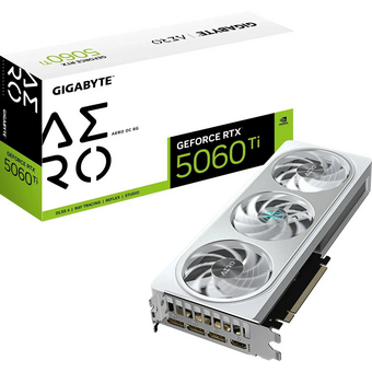  Видеокарта Gigabyte Nvidia GeForce RTX 5060TI Aero OC (GV-N506TAero OC-8GD 1.0) 8ГБ, GDDR7, Ret 