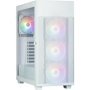  Корпус ZALMAN S5 Neo, ATX, White, Window, 2xCombo (3.5" or 2.5"), 4x2.5", 1xUSB2.0, 1xUSB3.1, Front 3x120mm FRGB, Rear 1x120mm FRGB 