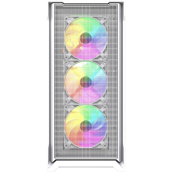  Корпус Powercase Mistral AZ4W ARGB (CMAZW-A4), Tempered Glass, 4x 120mm ARGB Fans, белый, ATX 