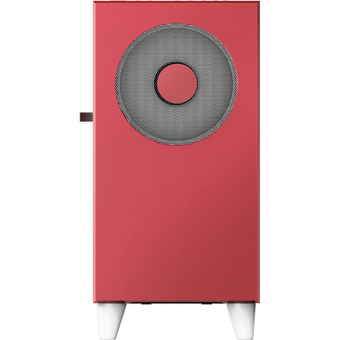 Корпус WIZMAX EM1 Woofer Red без БП M-ATX Mini-Tower, TG, 1x160mm + LED, 1xUSB-A 3.0 2.0, mATX, mITX 