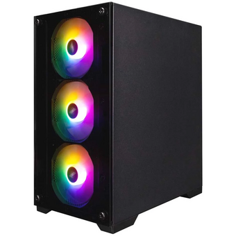  Корпус 1STPLAYER Firebase X2-M Black (X2-M-BK-4F1) / mATX / 4x120mm FRGB fans 