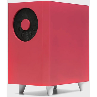  Корпус WIZMAX EM1 Woofer Red без БП M-ATX Mini-Tower, TG, 1x160mm + LED, 1xUSB-A 3.0 2.0, mATX, mITX 