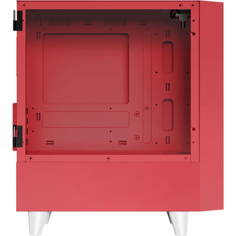  Корпус WIZMAX EM1 Woofer Red без БП M-ATX Mini-Tower, TG, 1x160mm + LED, 1xUSB-A 3.0 2.0, mATX, mITX 