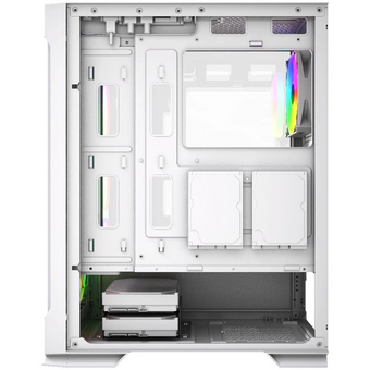  Корпус Powercase Mistral AZ4W ARGB (CMAZW-A4), Tempered Glass, 4x 120mm ARGB Fans, белый, ATX 