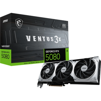  Видеокарта MSI nVidia GeForce RTX 5080 16G Ventus 3X OC Plus (GDDR7/256 bit/3xDP, HDMI) PCI-E RTL 