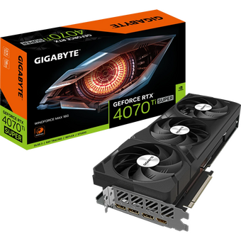  Видеокарта Gigabyte RTX4070Ti Super Windforce Max 16GB GDDR6X 256bit 3xDP HDMI 3FAN RTLx2 HDCP Ret 