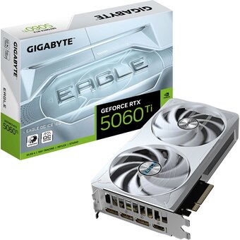  Видеокарта Gigabyte Nvidia GeForce RTX 5060TI Eagle OC (GV-N506TEAGLEOC ICE-16GD 1.0) 16ГБ, GDDR7, Ret 