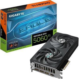  Видеокарта Gigabyte Nvidia GeForce RTX 5060TI Eagle OC (GV-N506TEAGLE OC-8GD 1.0) 8ГБ, GDDR7, Ret 