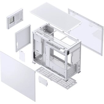  Корпус JONSBO D31 Mesh Screen White без БП Mini-Tower, TG, no fans, 1xUSB-A 3.0 + 3.2, mATX, mDTX, mITX 