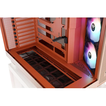  Корпус Thermaltake View 380 XL TG ARGB (CA-11E-00MGWN-00) Gravel Sand коричневый без БП E-ATX 2x120mm 2xUSB3.0 audio bott PSU 