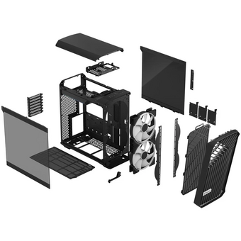  Корпус Fractal Design Torrent Compact RGB TG Light Tint (FD-C-TOR1C-02) без БП, Midi-Tower, 2x180mm 2xUSB-A 3.2 + 1xUSB Type-C E-ATX 