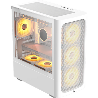 Корпус Formula V Line Air Mesh G3 Plus White, MATX, Type-C*1, USB3.0*2, Front 3x120mm FRGB, Rear 1x120mm FRGB 