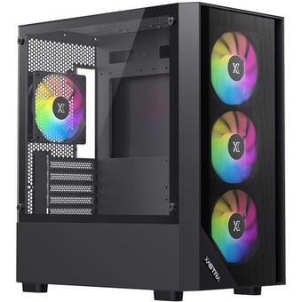  Корпус XASTRA A401M 4FRGB Black (A401M-4FC12F-BK) mATX/Mesh/half size TG / 4x120mm FRGB fans 