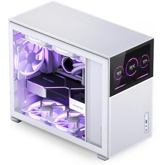  Корпус JONSBO D31 Mesh Screen White без БП Mini-Tower, TG, no fans, 1xUSB-A 3.0 + 3.2, mATX, mDTX, mITX 