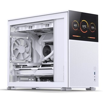  Корпус JONSBO D31 Mesh Screen White без БП Mini-Tower, TG, no fans, 1xUSB-A 3.0 + 3.2, mATX, mDTX, mITX 