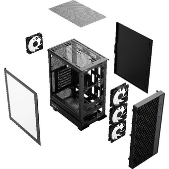  Корпус Powercase Mistral PA4B (CMPAB-L4), Tempered Glass, 4x 120mm FRGB Fans, чёрный, ATX 