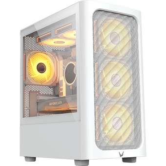  Корпус Formula V Line Air Mesh G3 Plus White, MATX, Type-C*1, USB3.0*2, Front 3x120mm FRGB, Rear 1x120mm FRGB 
