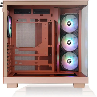  Корпус Thermaltake View 380 XL TG ARGB (CA-11E-00MGWN-00) Gravel Sand коричневый без БП E-ATX 2x120mm 2xUSB3.0 audio bott PSU 