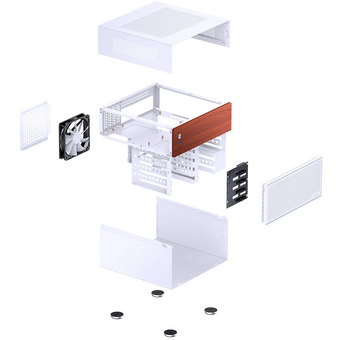  Корпус JONSBO N4 White без БП, mini-ITX, SFX, белый 