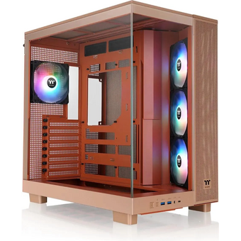  Корпус Thermaltake View 380 XL TG ARGB (CA-11E-00MGWN-00) Gravel Sand коричневый без БП E-ATX 2x120mm 2xUSB3.0 audio bott PSU 