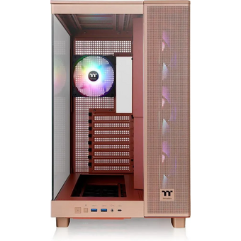  Корпус Thermaltake View 380 XL TG ARGB (CA-11E-00MGWN-00) Gravel Sand коричневый без БП E-ATX 2x120mm 2xUSB3.0 audio bott PSU 