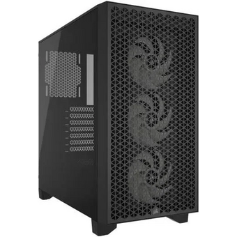 Корпус Corsair 3000D RGB Airflow (CC-9011255-WW) без БП , Midi-Tower, TG, 3x120mm 2xUSB-A 3.2, E-ATX, ATX, mITX Black 
