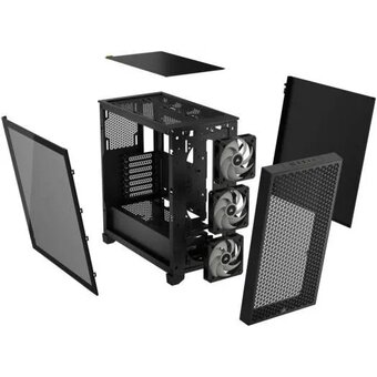  Корпус Corsair 3000D RGB Airflow (CC-9011255-WW) без БП , Midi-Tower, TG, 3x120mm 2xUSB-A 3.2, E-ATX, ATX, mITX Black 