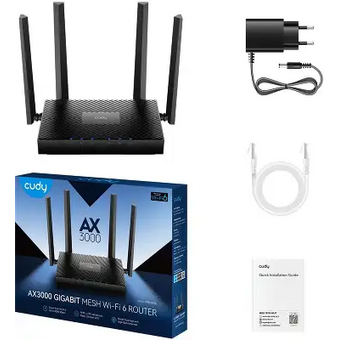  Роутер беспроводной Cudy WR3000E AX3000 10/100/1000BASE-TX белый 