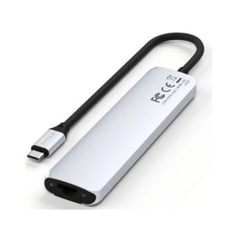  Док-станция Satechi 7-in-1 USB-C Slim Multiport Adapter with Ethernet (ST-P7SS) Серебристый 