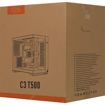  Корпус PcCooler C3 T500 BK, без БП Panoramic Mid Tower, Black, TG, 0.7 SPCC, no fans ATX, mITX 175/400/200mm 1x2.5", 2x3.5", 6xPCI 1xUSB 