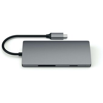  Док-станция Satechi Aluminum Type-C Multi-Port Adapter 4K with Ethernet V2 (ST-TCMA2M) Серый 
