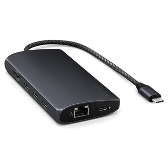  Док-станция Satechi USB-C Multiport Adapter 8K With Ethernet V3 (ST-P8KED) Черный 