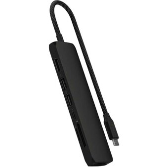 Док-станция Satechi 7-in-1 USB-C Slim Multiport Adapter with Ethernet (ST-P7SK) Черный 