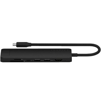  Док-станция Satechi 7-in-1 USB-C Slim Multiport Adapter with Ethernet (ST-P7SK) Черный 