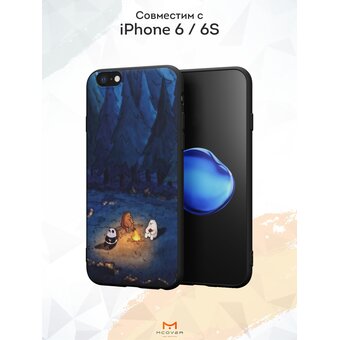  Силиконовый чехол Mcover для iPhone 6/6s (Айфон 6с), с принтом We Bare Bears 
