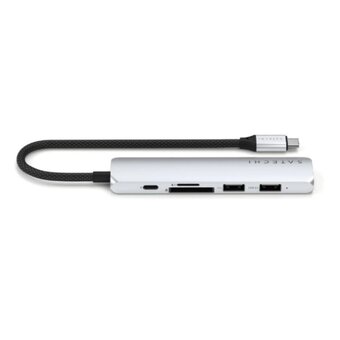  Док-станция Satechi 6-in-1 USB-C Slim Multiport Adapter (ST-P6SS) Серебристый 