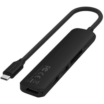  Док-станция Satechi 6-in-1 USB-C Slim Multiport Adapter (ST-P6SK) Черный 