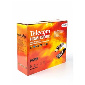  Кабель HDMI-HDMI TELECOM PRO (TCG220F-15M) HDMI-19M ver 2.0 4K*30Hz, 15m 2F 