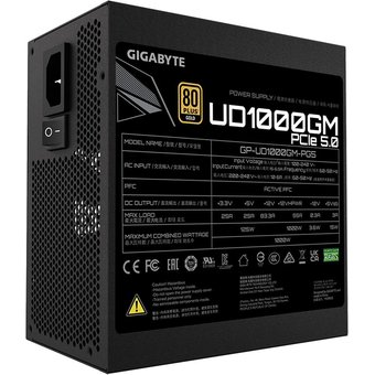  Блок питания Gigabyte UD1000GM PG5 ( GP-UD1000GM PG5) ATX 1000W 80+ gold (24+4+4pin) APFC 120mm fan 8xSATA Cab Manag RTL 