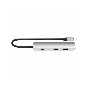  Док-станция Satechi 4-in-1 USB-C Slim Multiport Adapter 4K (ST-P4SS) Серебристый 