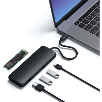  Док-станция Satechi USB-C Hybrid Multiport Adapter (ST-UCHSEK) Черный 