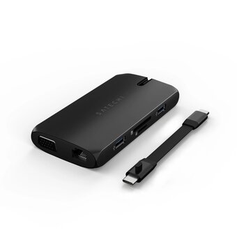  Док-станция Satechi Type-C On-the-Go Multiport Adapter (ST-UCMBAK) Черный 