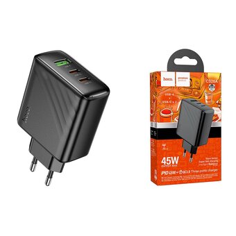  СЗУ HOCO CS26A Article PD45W (2C1A) черный 