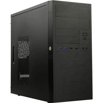  Корпус POWERMAN ES555BK PM-500ATX-F (6184134) U3*2+U2*2 +2*combo Audio (PSU Powerman) 