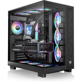  Корпус Thermaltake View 380 XL TG ARGB (CA-11E-00M1WN-00) черный без БП E-ATX 2x120mm 2xUSB3.0 audio bott PSU 