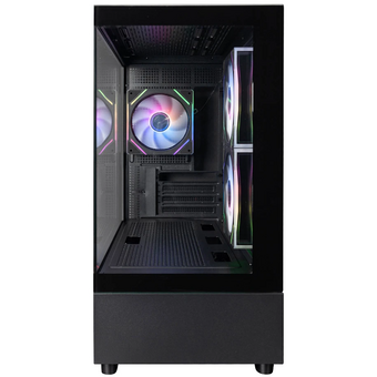  Корпус 1STPLAYER Miku Mi5 ARGB Black (Mi5-BK-2FC7R-1FC7) / mATX / 3x120mm ARGB fans 