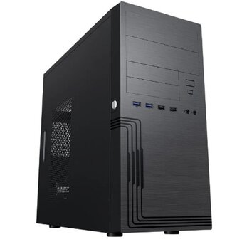  Корпус POWERMAN ES555BK PM-500ATX-F (6184134) U3*2+U2*2 +2*combo Audio (PSU Powerman) 