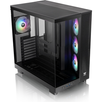  Корпус Thermaltake View 380 XL TG ARGB (CA-11E-00M1WN-00) черный без БП E-ATX 2x120mm 2xUSB3.0 audio bott PSU 