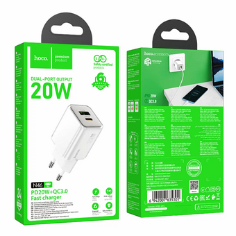  СЗУ HOCO N46 Glorious PD20W+QC3.0 белый 