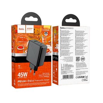  СЗУ HOCO CS26A Article PD45W (2C1A) черный 